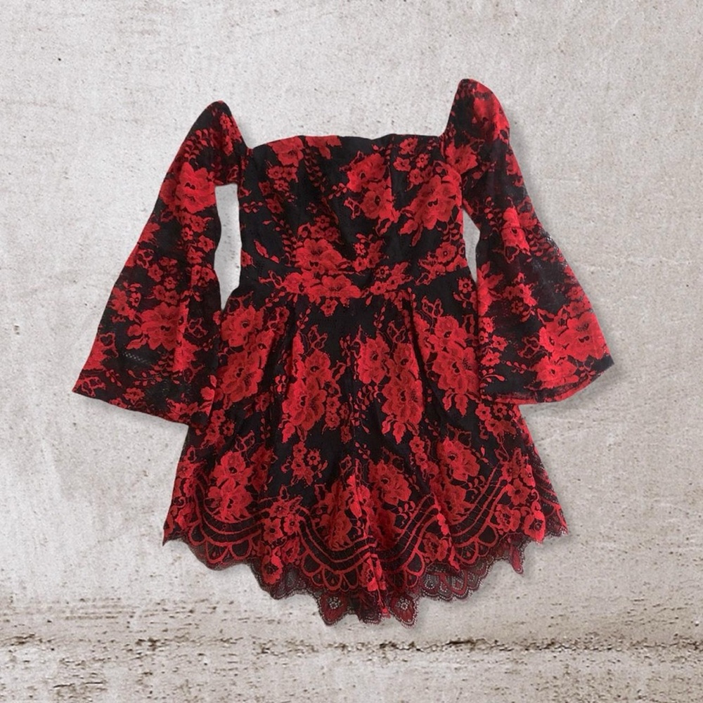 Tiger Mist lace romper playsuit